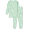 imageAmazon Essentials Unisex Babies Toddlers and Kids SnugFit Cotton Pajama Sleepwear Sets 2PieceMint Green Forest Animals