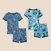 imageAmazon Essentials Unisex Babies Toddlers and Kids SnugFit Cotton Pajama Sleepwear Sets 2PiecePlanetStars Print
