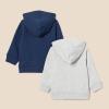 imageAmazon Essentials Unisex Toddlers and Babies French Terry ZipUp Hoodie MultipacksLight Grey HeatherNavy