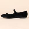 imageAmazon Essentials Womens Mary Jane Ballet FlatBlack Velvet