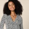 imageAmazon Essentials Womens RelaxedFit Matte Jersey JumpsuitBlack Ivory Geometric