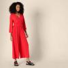 imageAmazon Essentials Womens RelaxedFit Matte Jersey JumpsuitBright Poppy Red