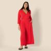 imageAmazon Essentials Womens RelaxedFit Matte Jersey JumpsuitBright Poppy Red