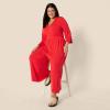 imageAmazon Essentials Womens RelaxedFit Matte Jersey JumpsuitBright Poppy Red