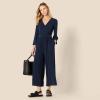 imageAmazon Essentials Womens RelaxedFit Matte Jersey JumpsuitNavy