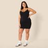 imageAmazon Essentials Womens Slim Fit Cotton Layering Slip Dress Pack of 2BlackWhite