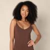 imageAmazon Essentials Womens Slim Fit Cotton Layering Slip Dress Pack of 2BrownLight Camel