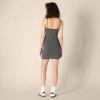 imageAmazon Essentials Womens Slim Fit Cotton Layering Slip Dress Pack of 2Charcoal GreyLight Grey Heather