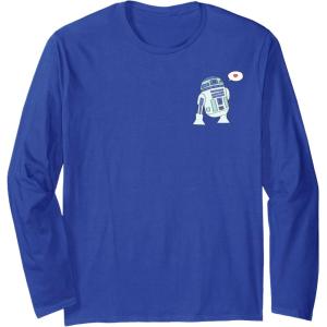 imageAmazon Essentials Star Wars Valentines Day Love from R2D2 Long Sleeve TShirtRoyal Blue