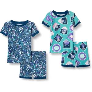 imageAmazon Essentials Unisex Babies Toddlers and Kids SnugFit Cotton Pajama Sleepwear Sets 2PiecePlanetStars Print