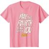 imageAmazon Essentials Mens May the Fourth Be With You HandDrawn Letters TShirt Black SmallPink