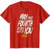 imageAmazon Essentials Mens May the Fourth Be With You HandDrawn Letters TShirt Black SmallRed