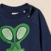 imageAmazon Essentials Unisex Babies French Terry Sweatshirt and Sweatpants Set Pack of 2Navy Sports
