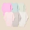 imageAmazon Essentials Unisex Babies LongSleeve Bodysuits Pack of 6PinkFloral