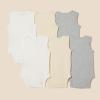 imageAmazon Essentials Unisex Babies Sleeveless Bodysuits Pack of 6BeigeLight Grey HeatherWhite