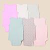 imageAmazon Essentials Unisex Babies Sleeveless Bodysuits Pack of 6PinkFloral
