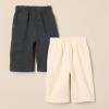 imageAmazon Essentials Unisex Toddlers and Babies French Terry Cotton Pants Pack of 2BeigeCharcoal