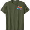 imageAmazon Essentials Star Wars May the Force be With You Colorful Shapes TShirtOlive Green