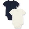 imageAmazon Essentials Unisex Babies Henley Bodysuit Pack of 2Oatmeal HeatherNavy