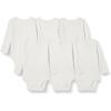imageAmazon Essentials Unisex Babies LongSleeve Bodysuits Pack of 6White