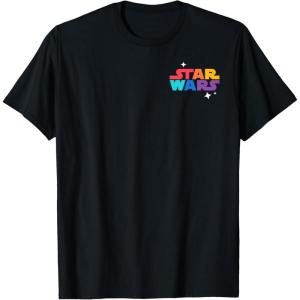 imageAmazon Essentials Star Wars May the Force be With You Colorful Shapes TShirtBlack