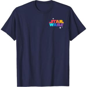 imageAmazon Essentials Star Wars May the Force be With You Colorful Shapes TShirtNavy Blue