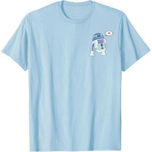 imageAmazon Essentials Star Wars Valentines Day Love from R2D2 TShirtBaby Blue