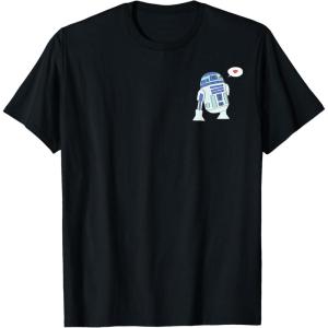 imageAmazon Essentials Star Wars Valentines Day Love from R2D2 TShirtBlack