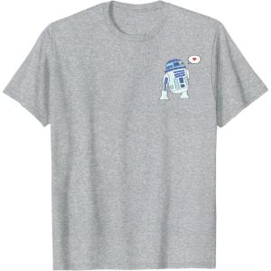 imageAmazon Essentials Star Wars Valentines Day Love from R2D2 TShirtHeather Grey
