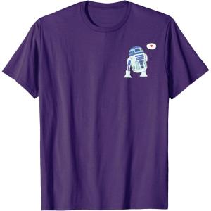 imageAmazon Essentials Star Wars Valentines Day Love from R2D2 TShirtPurple