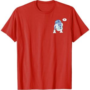 imageAmazon Essentials Star Wars Valentines Day Love from R2D2 TShirtRed