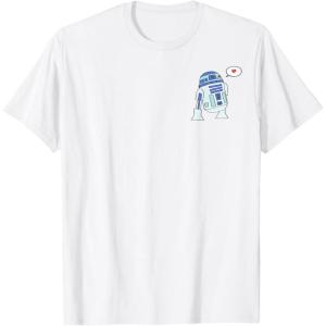 imageAmazon Essentials Star Wars Valentines Day Love from R2D2 TShirtWhite