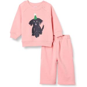 imageAmazon Essentials Unisex Babies French Terry Sweatshirt and Sweatpants Set Pack of 2Peach Party Animals
