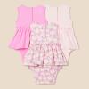 imageAmazon Essentials Baby Girls Sleeveless Bodysuit Dress Pack of 3PinkApples