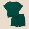 imageAmazon Essentials Boys and Toddlers Relaxed Fit Sweatshirt and Shorts Set Pack of 2Dark Green Alphabet