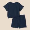 imageAmazon Essentials Boys and Toddlers Relaxed Fit Sweatshirt and Shorts Set Pack of 2Navy