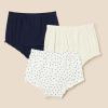 imageAmazon Essentials Toddlers and Baby Girls Cotton Bloomer Shorts Pack of 3Oatmeal HeatherNavyDots
