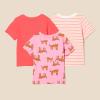 imageAmazon Essentials Unisex Toddlers and Babies Short Sleeve TShirts Pack of 3RedStripeTiger