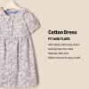 imageAmazon Essentials x Sofia Grainge Toddlers and Baby Girls Cotton Sateen Dress with CollarBlue Ivory Delicate Floral