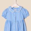 imageAmazon Essentials x Sofia Grainge Toddlers and Baby Girls Cotton Sateen Dress with CollarBlue White Stripe