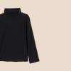 imageAmazon Essentials Girls Turtleneck TShirt Pack of 2BlackMini Leopard