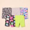 imageAmazon Essentials Girls and Toddlers Midi Bike Shorts Previously Spotted Zebra Pack of 5Black CatBlue FlowersGreyLime GreenWhite Waves Print