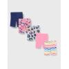imageAmazon Essentials Girls and Toddlers Midi Bike Shorts Previously Spotted Zebra Pack of 5Blue StrawberriesGrey CheetahNavyPinkWhite Rainbow Print
