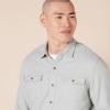 imageAmazon Essentials Mens Flannel Shirts LongSleeve SlimFit TwoPocket PlaidLight Grey Heather