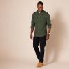 imageAmazon Essentials Mens Flannel Shirts LongSleeve SlimFit TwoPocket PlaidOlive Heather