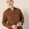 imageAmazon Essentials Mens Flannel Shirts LongSleeve SlimFit TwoPocket PlaidToffee Brown