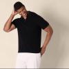 imageAmazon Essentials Mens RegularFit ShortSleeve Knit Polo SweaterBlack