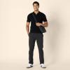 imageAmazon Essentials Mens RegularFit ShortSleeve Knit Polo SweaterBlack