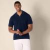 imageAmazon Essentials Mens RegularFit ShortSleeve Knit Polo SweaterNavy