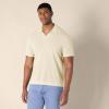 imageAmazon Essentials Mens RegularFit ShortSleeve Knit Polo SweaterSand Heather